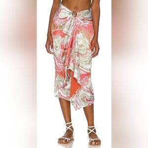 Andrea Iyamah Behati Skirt in Abstract Mushroom Print